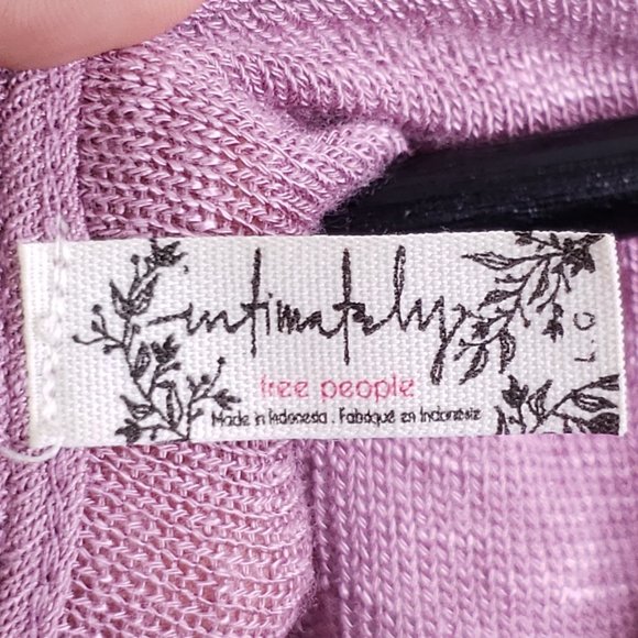 Free People Intimately L Lightweight Purple Knit Stretch Rayon Long Sleeve Shirt - Picture 8 of 9